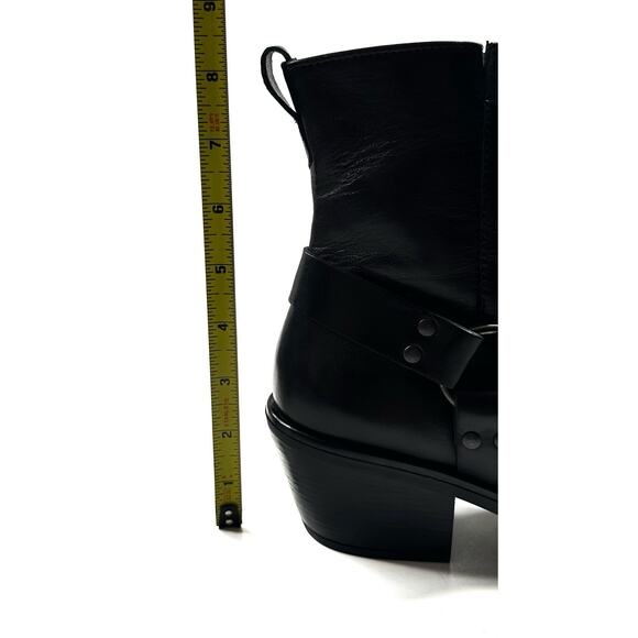 Paul Green West Bootie Black Leather Womens UK 5.5/US 8 Moto-Biker New $499 - Picture 9 of 13